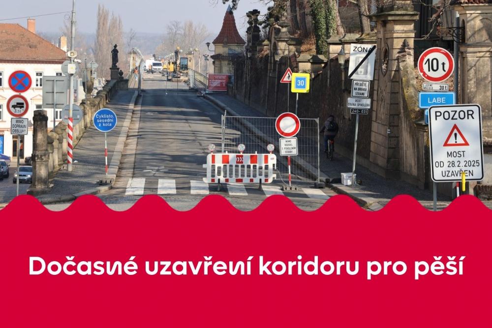 Zvedání konstrukce omezuje noční přechod Špindlerova mostu