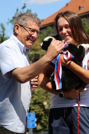 Roudnice přivítala olympijskou finalistku Terezu Fišerovou